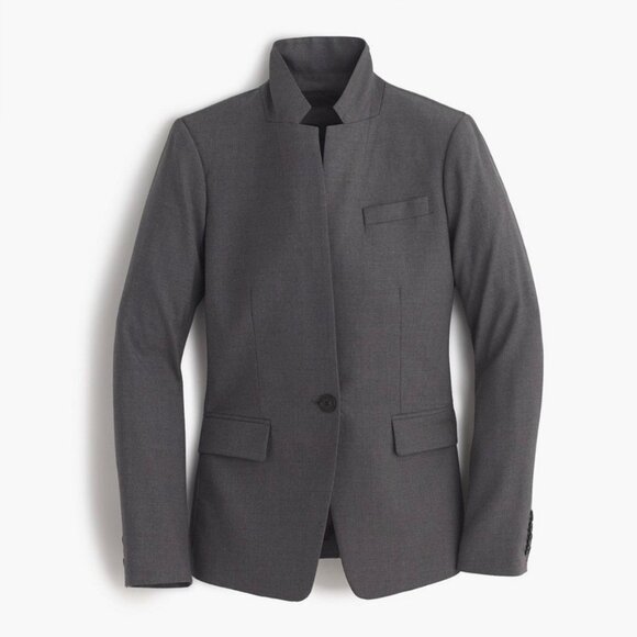 J. Crew Jackets & Blazers - J.Crew Regent Blazer Super 120s Wool Gray Size 6 Tailored Career Jacket